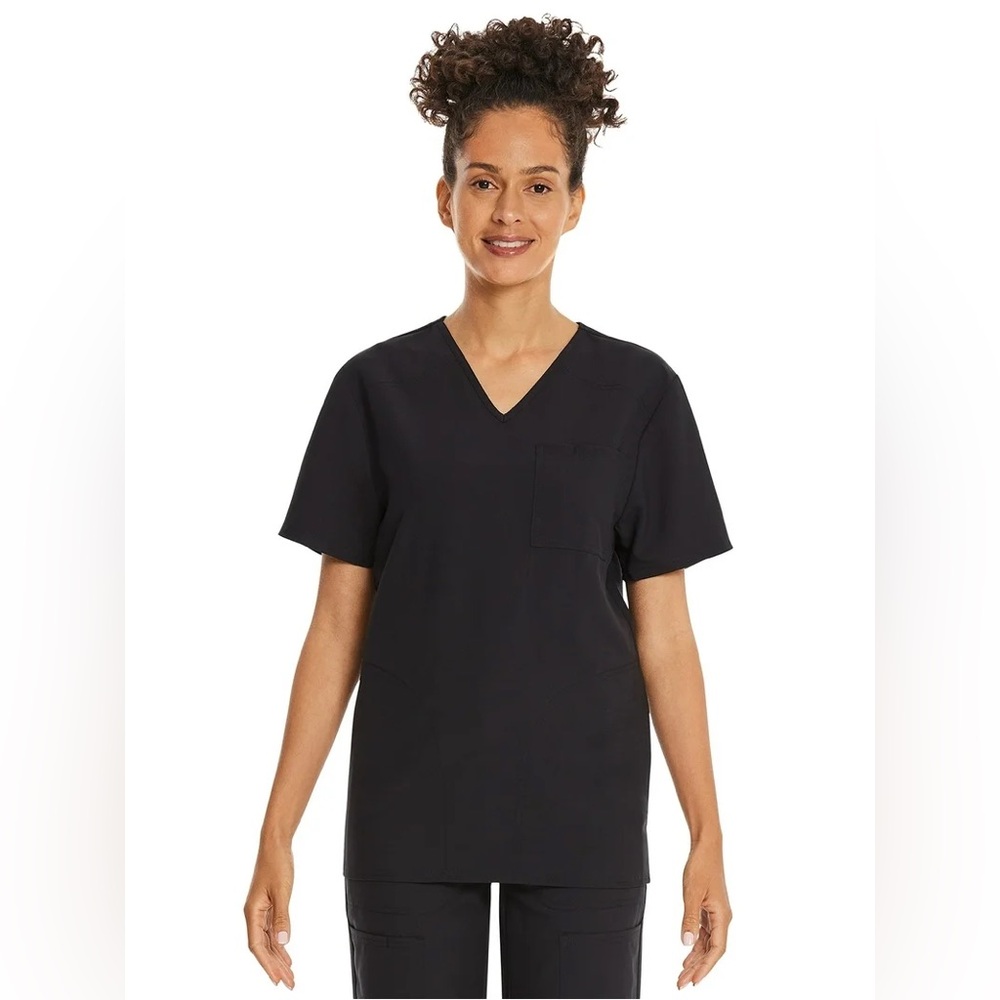 NWT Scrubstar Women’s V Neck Short Sleeve Black Scrub Tee Shirt